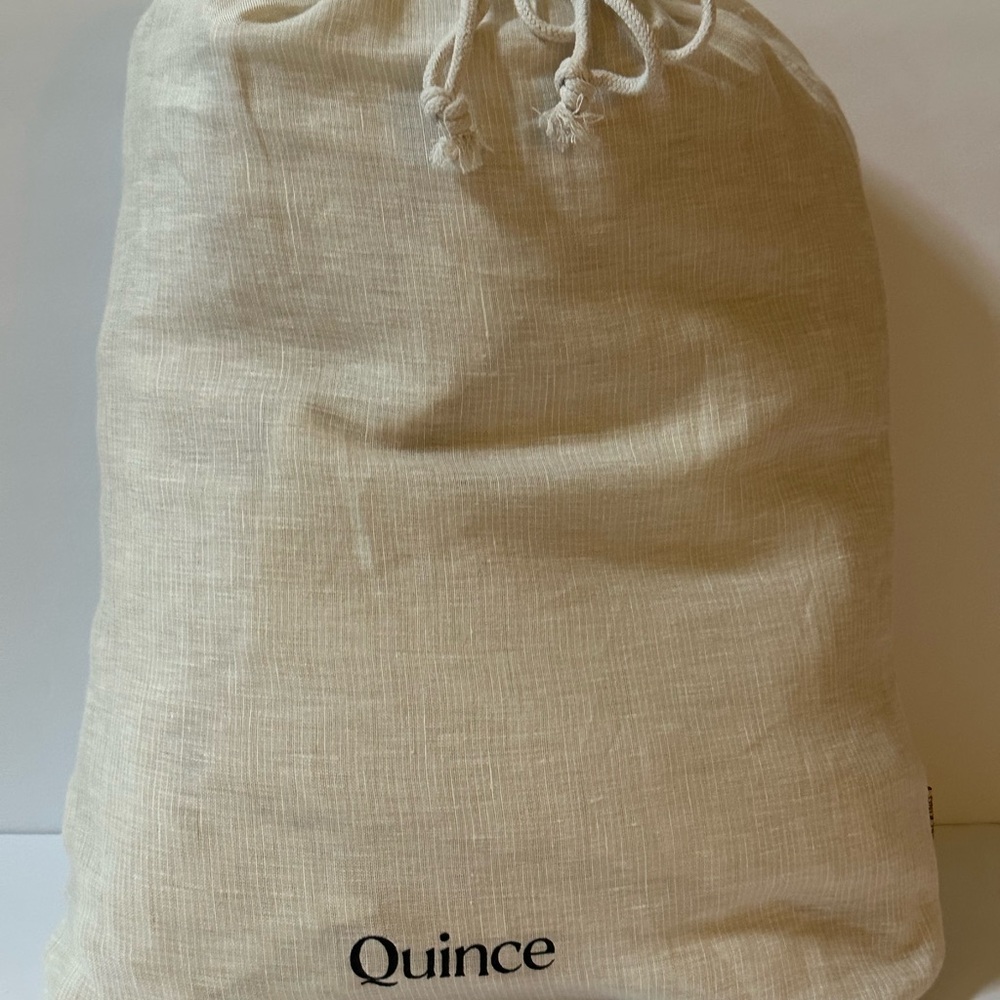 NWOT QUINCE European Duvet Set - Natural/White Mini Pinstripe - King/Cal King - Picture 8 of 8